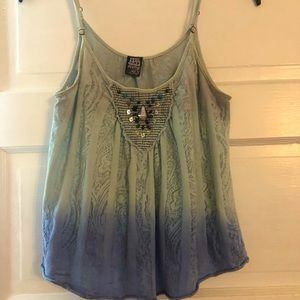 Free People beaded & lace detail tank size XS